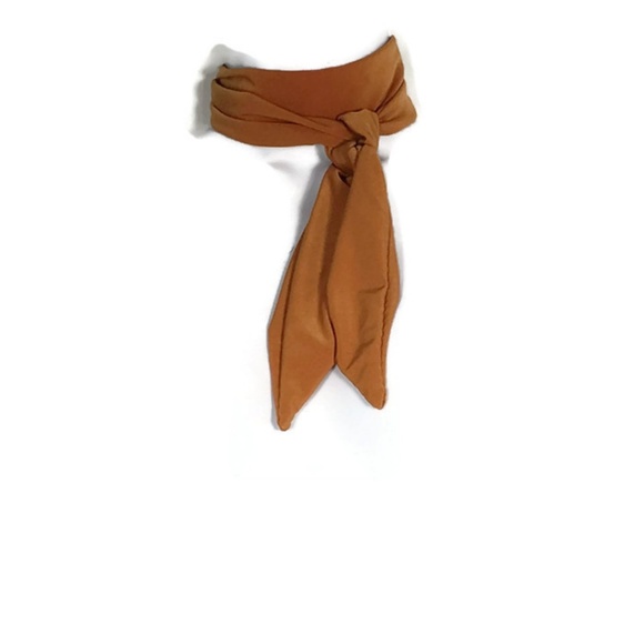 Rust Skinny Tie Skinny Scarves - Picture 4 of 4